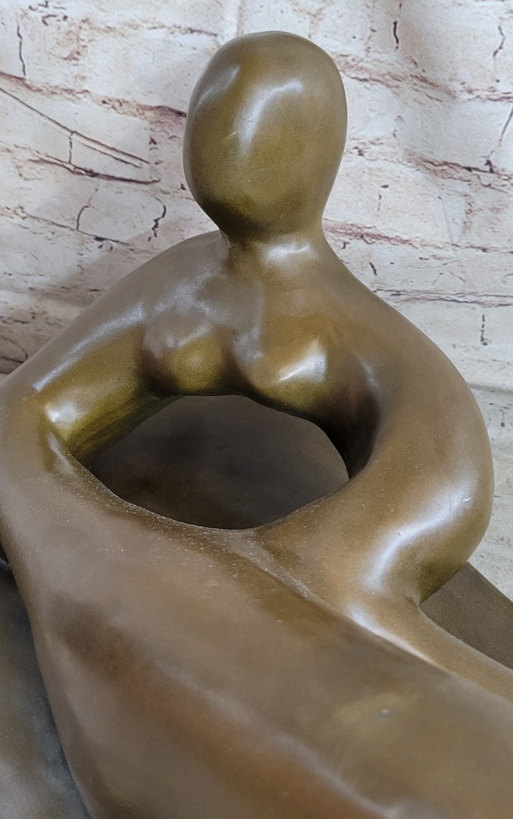 Hot Cast Bronze Statue by Henry Moore: Abstract Woman, Collector`s Edition Sale