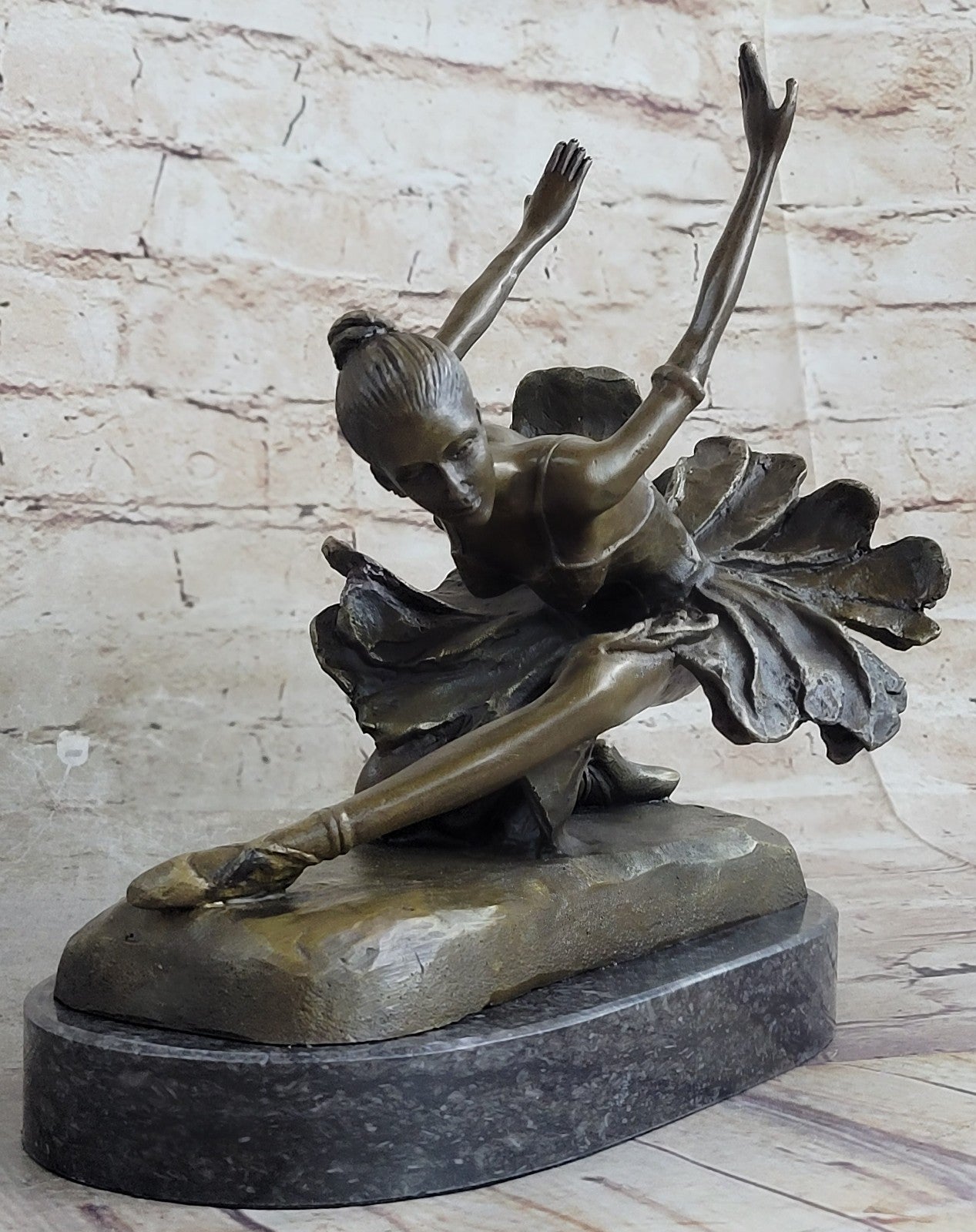 Bronze Statue Home Decor Original Female Dancer Ballet Brown Ballerina Sale