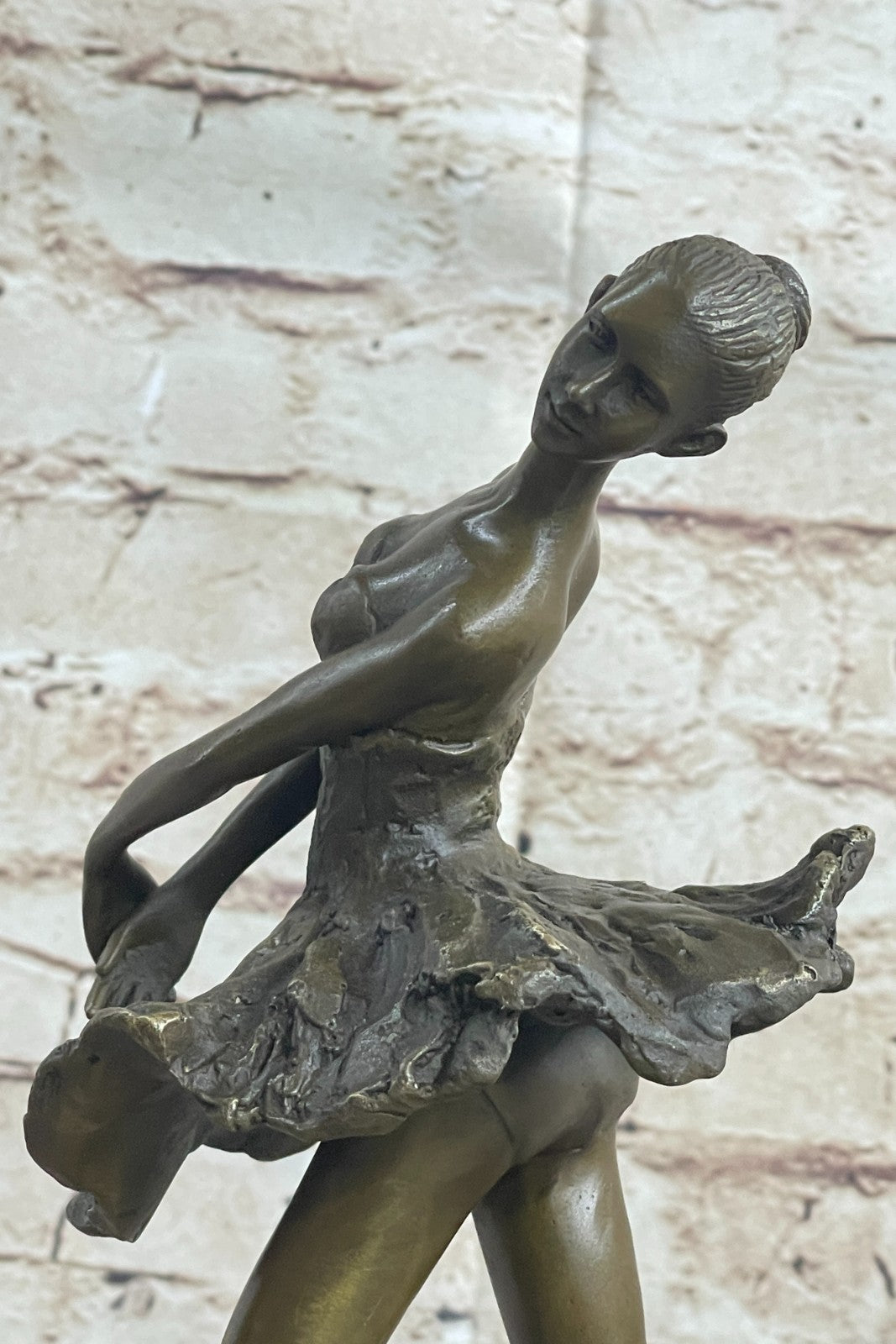 Handcrafted Detailed Little Ballerina Modern Art Bronze Sculpture Figurine