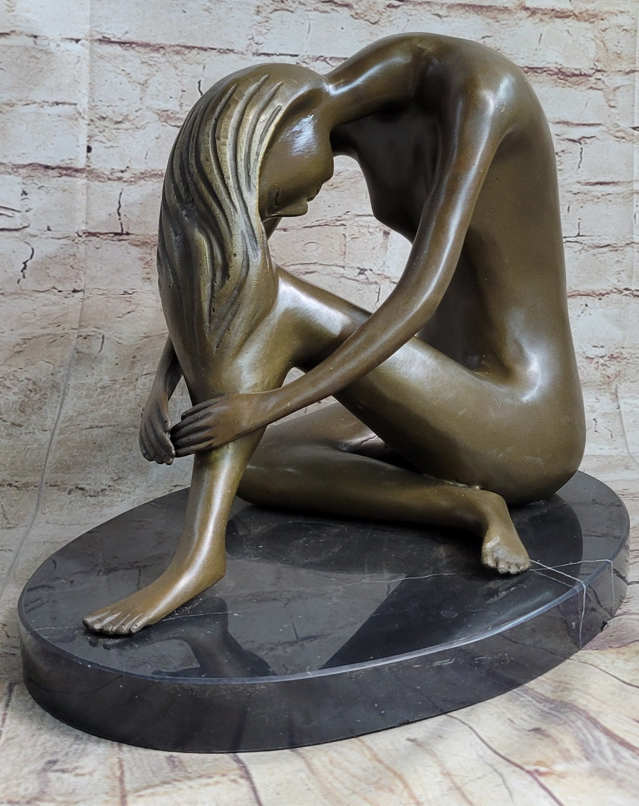 BRONZE NUDE WOMAN Girl Model Erotic Risque sculpture statue Figure Figurine