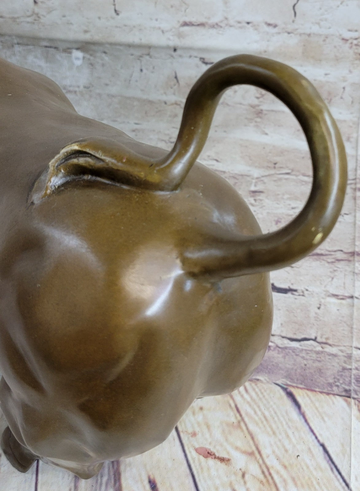 Large Magnificent Stock Market Bull Toro Bronze Sculpture Marble Base Statue Art