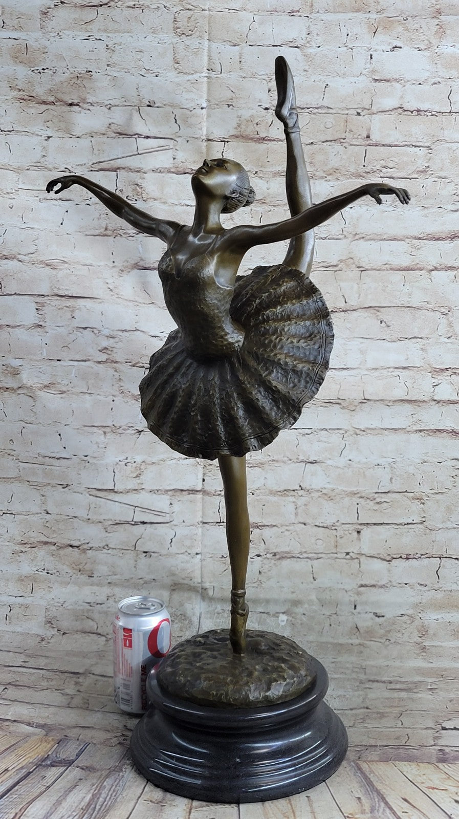 100% Solid  Genuine Bronze Ballet Dancer Statue French Ballerina by Collet