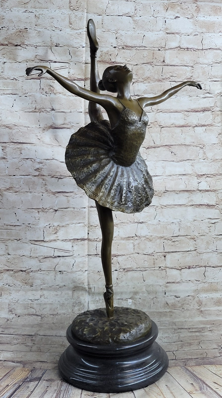 100% Solid  Genuine Bronze Ballet Dancer Statue French Ballerina by Collet