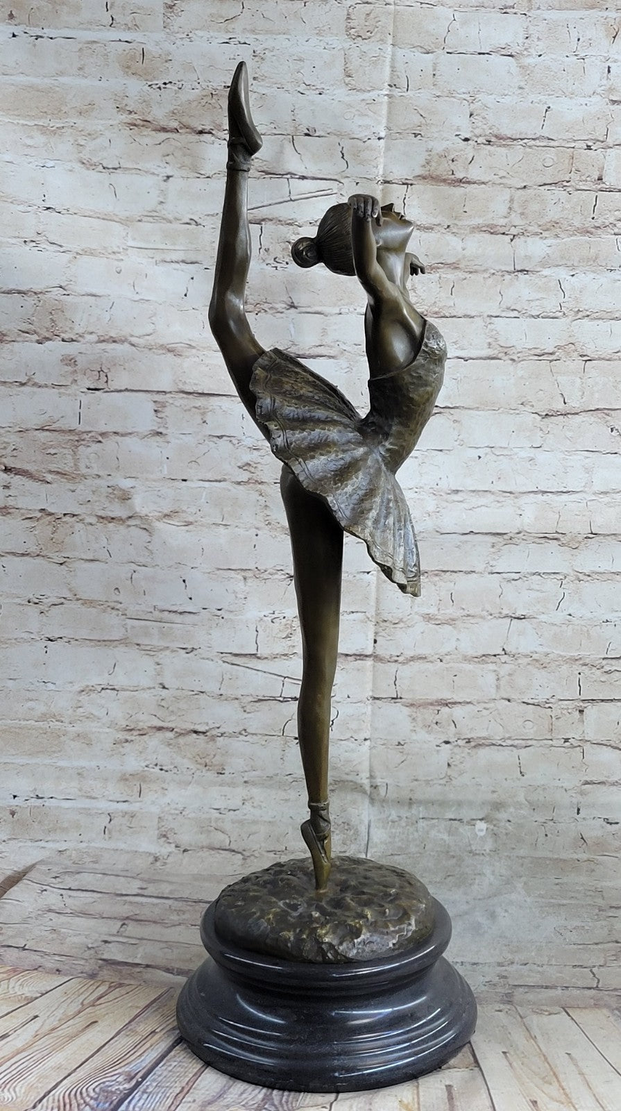 100% Solid  Genuine Bronze Ballet Dancer Statue French Ballerina by Collet