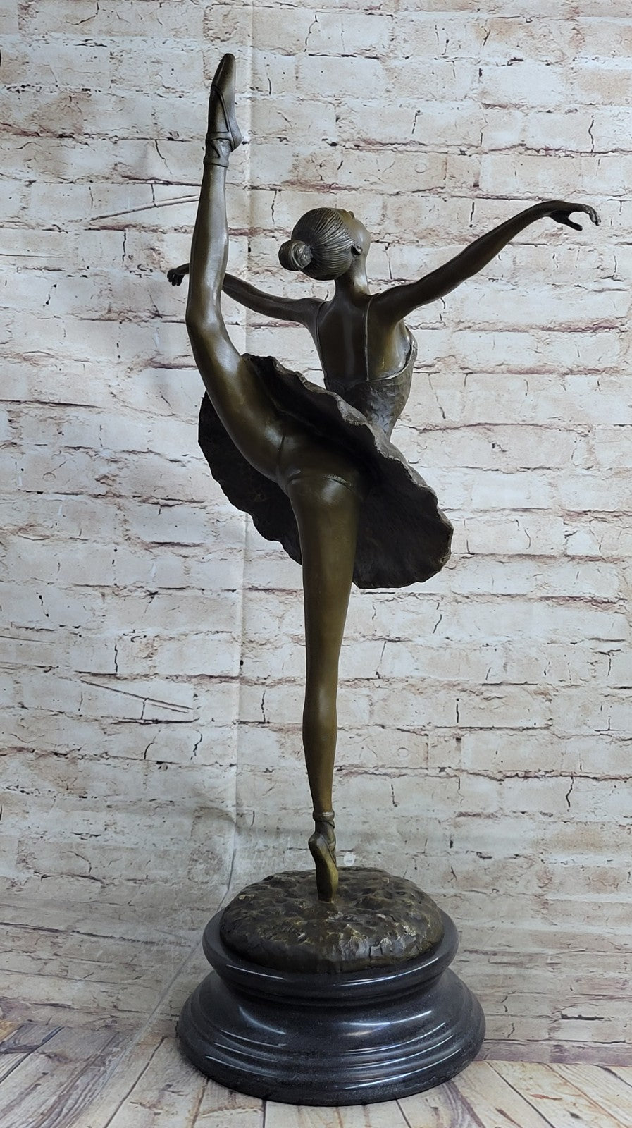 100% Solid  Genuine Bronze Ballet Dancer Statue French Ballerina by Collet