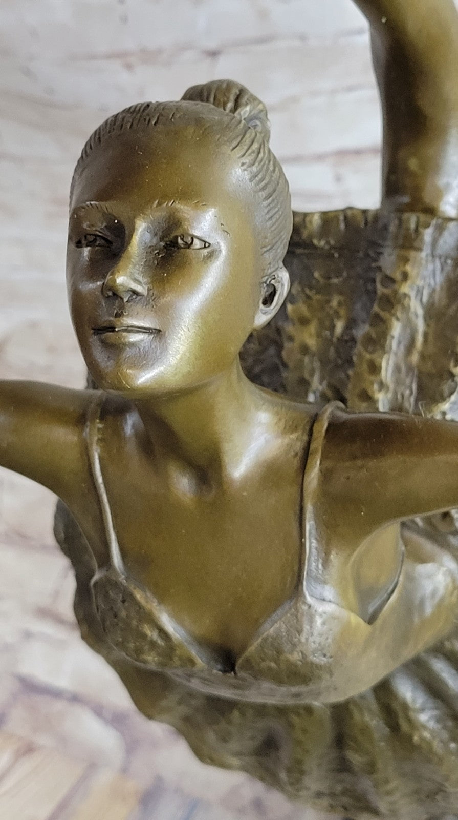 100% Solid  Genuine Bronze Ballet Dancer Statue French Ballerina by Collet