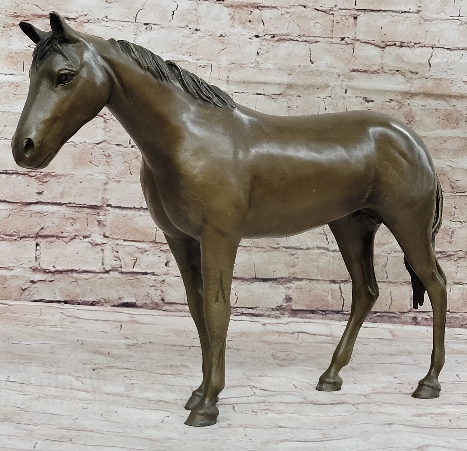 Lost Wax Method Arabian Horse Bronze Statue by P.J Mene - Equestrian Decor