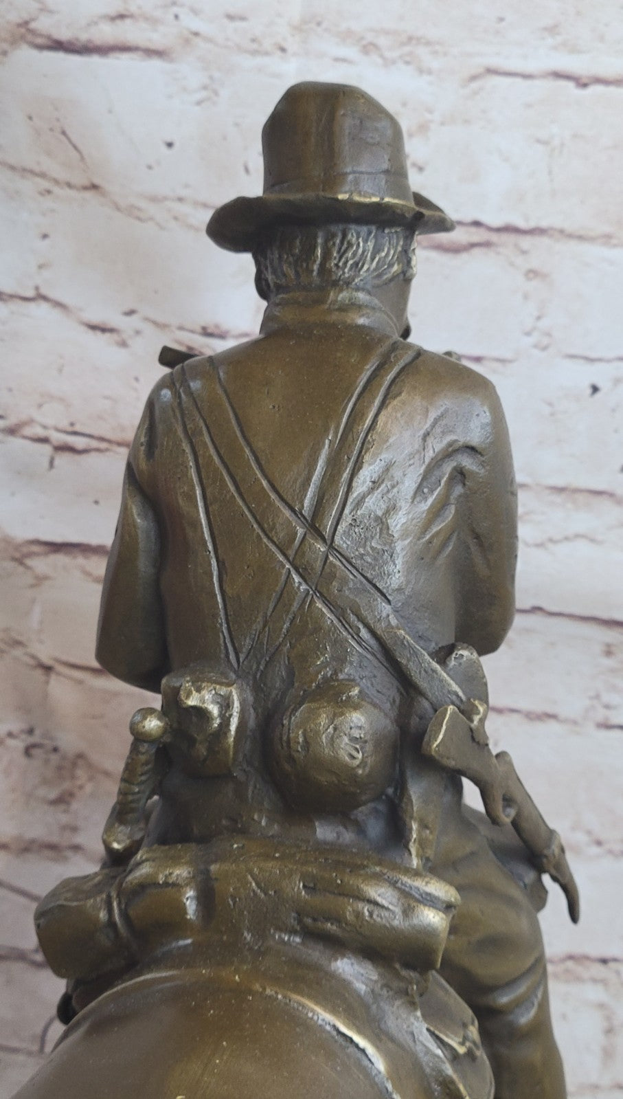 European Bronze Finery Old School Fighting Cowboy Genuine Bronze Scilpture