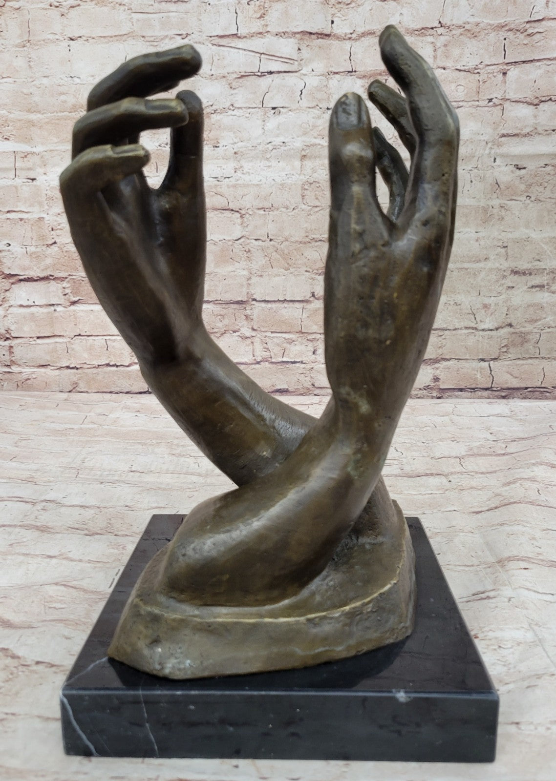 Captivating "The Cathedral" Bronze Statue by Rodin - Office Decor and Art Collectible