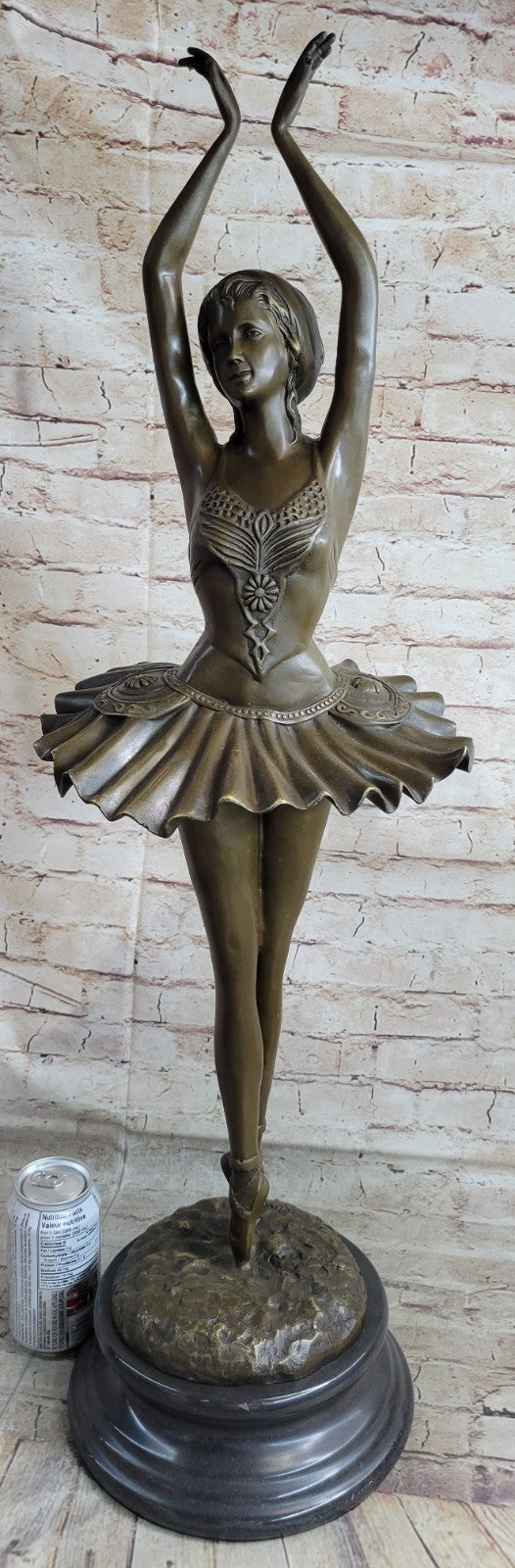 Sculpture by Swiss Artist Collet Bronze w/ Brown Patina Ballerina Limited Edition