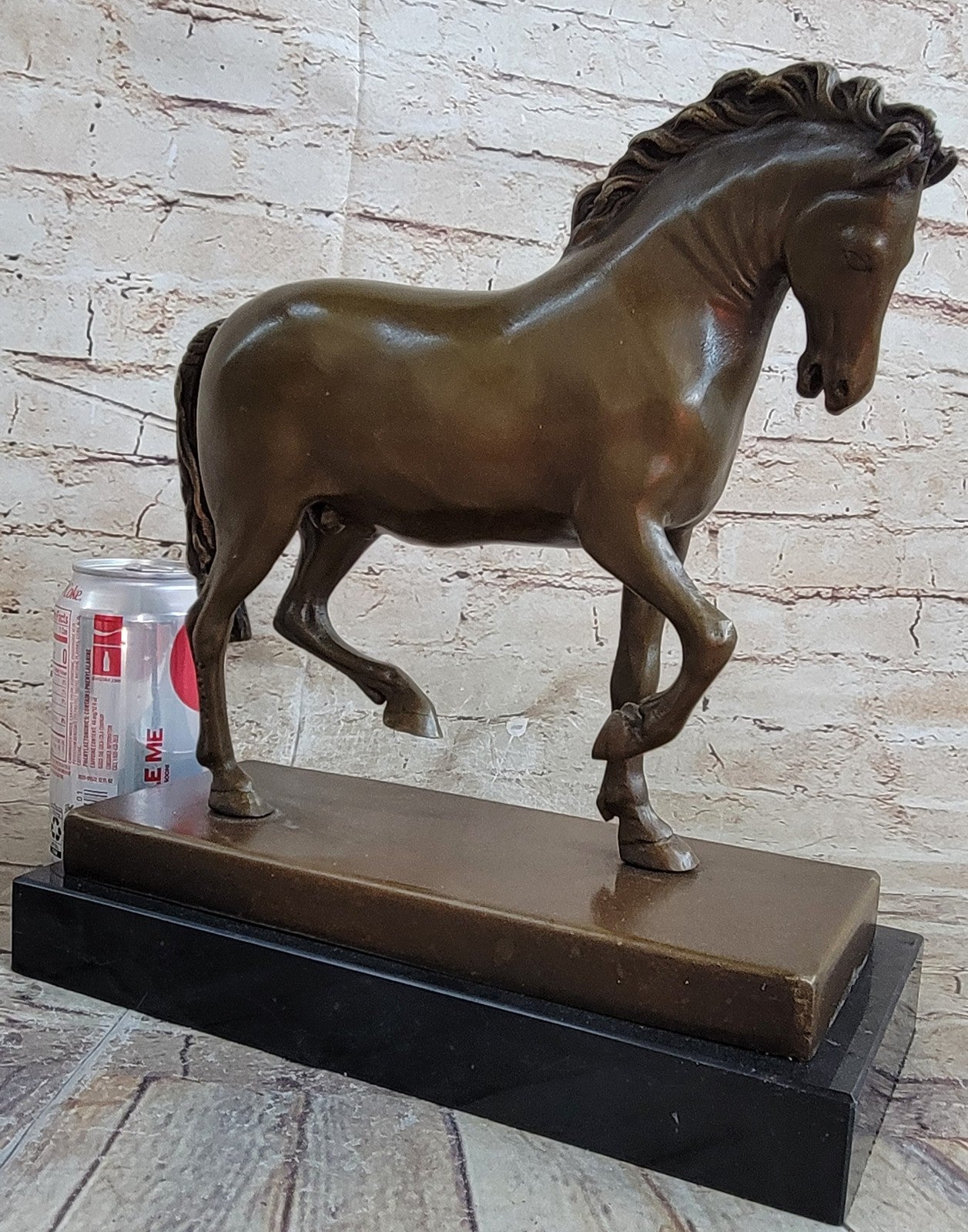 Large Tang Horse by Barye Art Deco Modern Bronze Sculpture Marble Figurine Gift