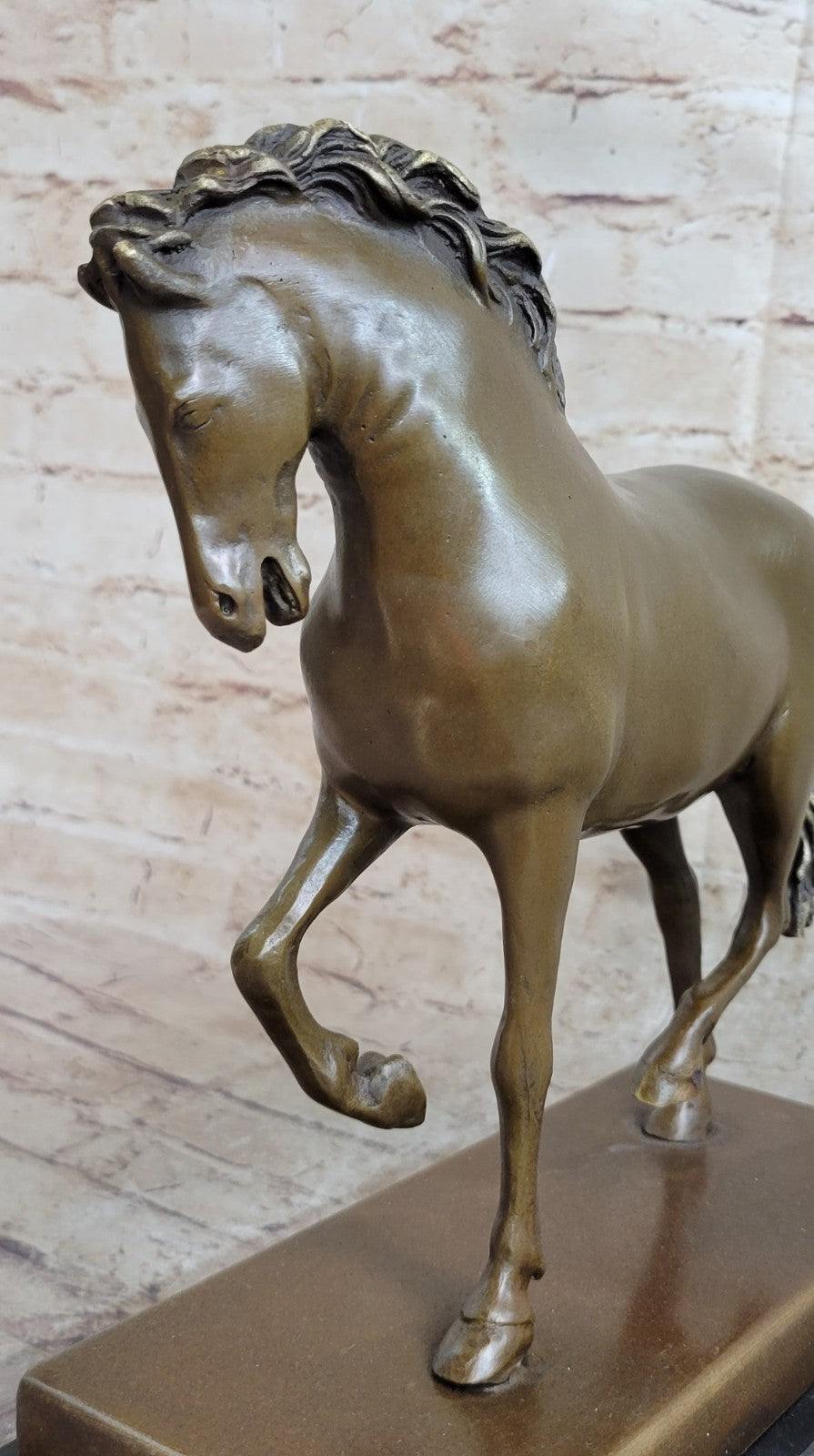 Large Tang Horse by Barye Art Deco Modern Bronze Sculpture Marble Figurine Gift