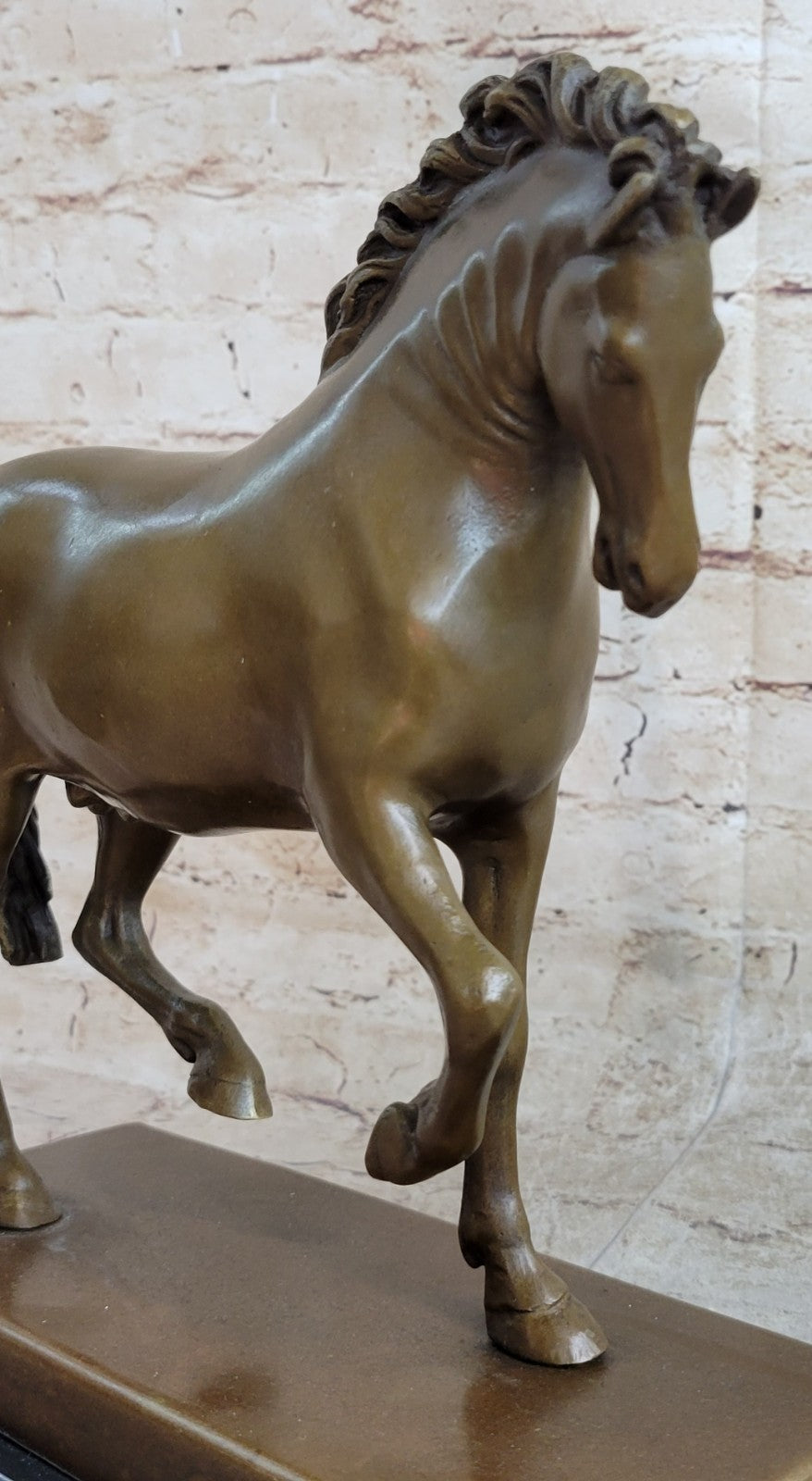 Large Tang Horse by Barye Art Deco Modern Bronze Sculpture Marble Figurine Gift