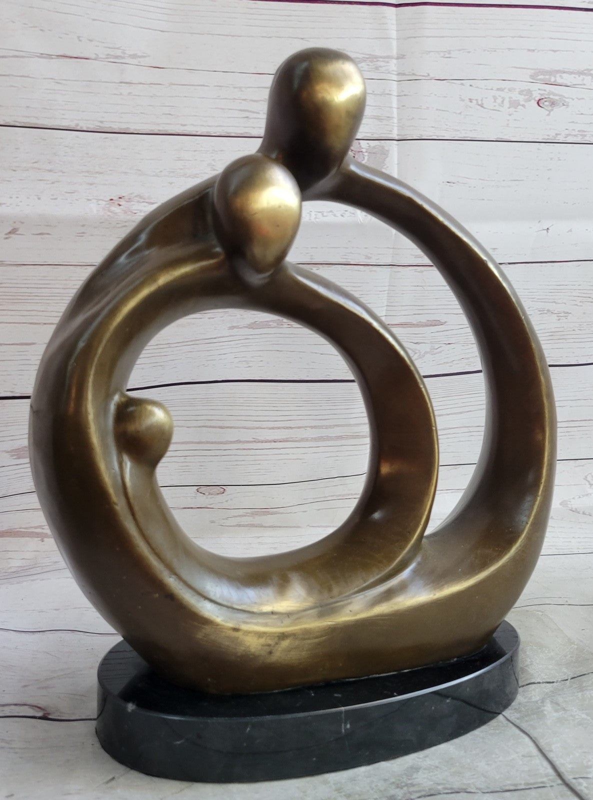 Abstract Modern Romance Bronze Statue by Fransisci Lost Wax