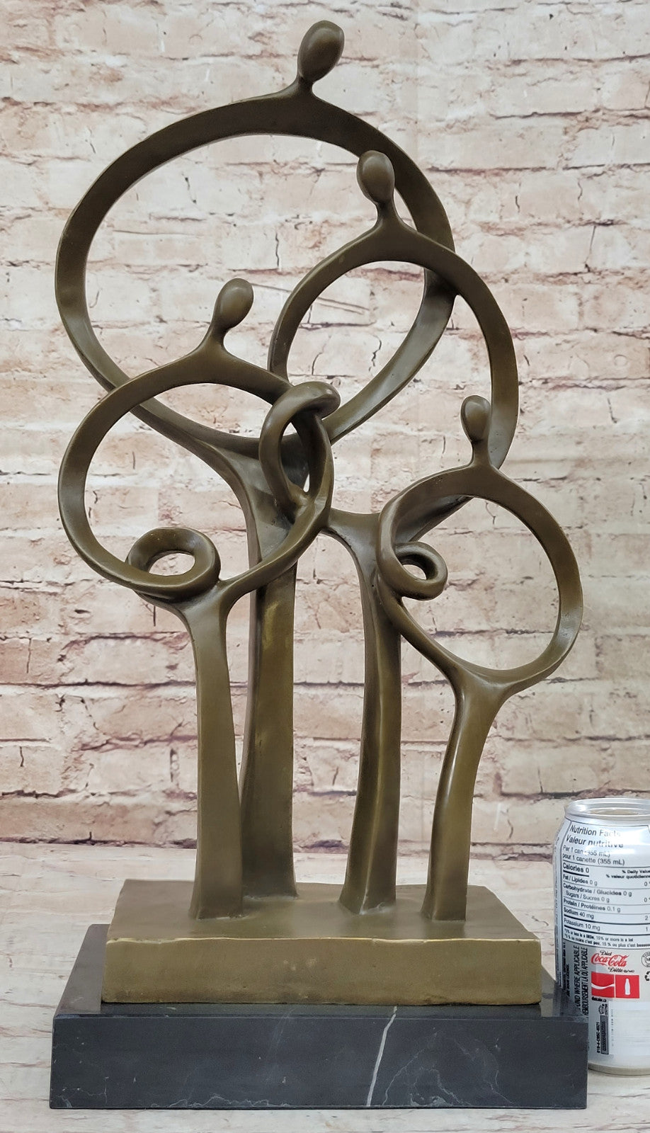 Mid Century Family Bronze Figure: Handcrafted Artwork by Braxton Sculpture