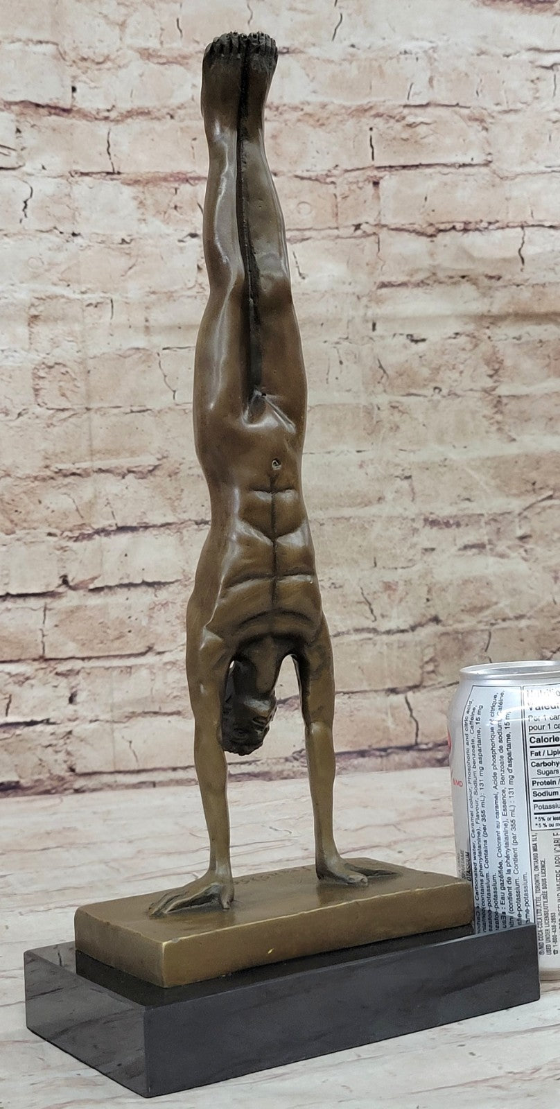 Bronze Sculpture Hand Stand Gymnast Figurine Hot Cast Lost Wax Method Fransisci