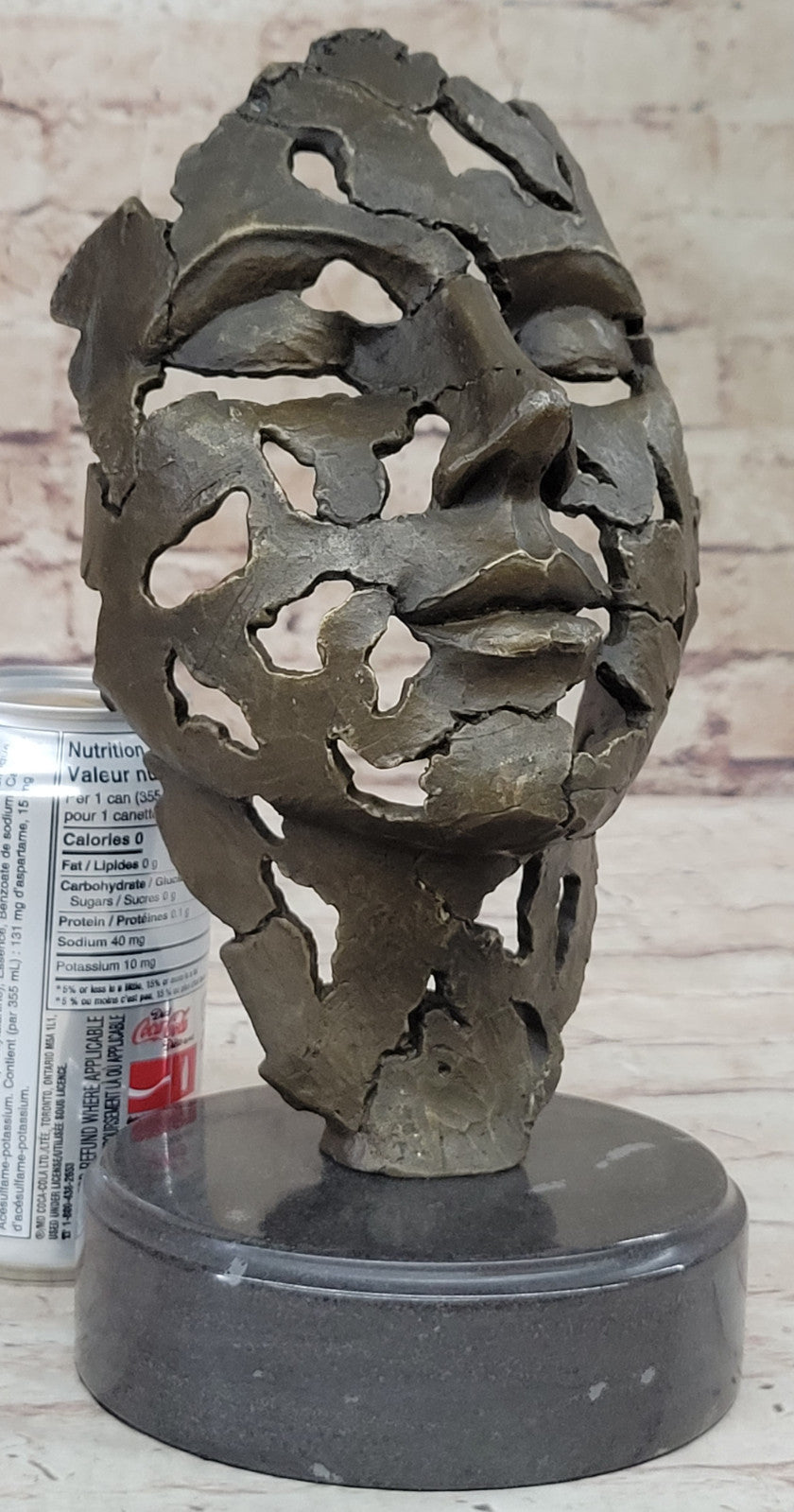 Fine Art Bronze Sculpture Salvador Dali Woman with Face Mask Collectible Statue
