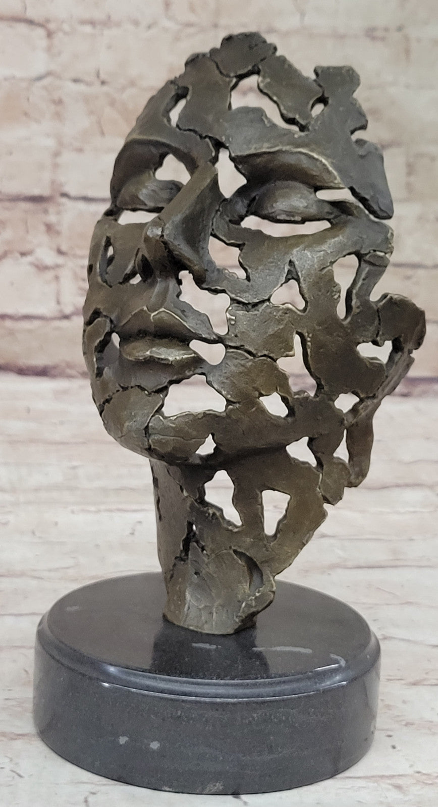 Fine Art Bronze Sculpture Salvador Dali Woman with Face Mask Collectible Statue