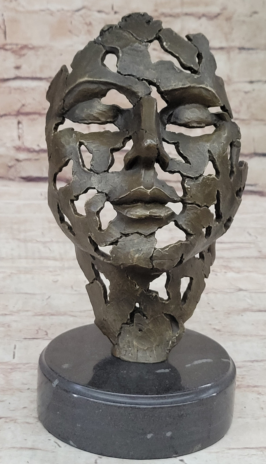 Fine Art Bronze Sculpture Salvador Dali Woman with Face Mask Collectible Statue