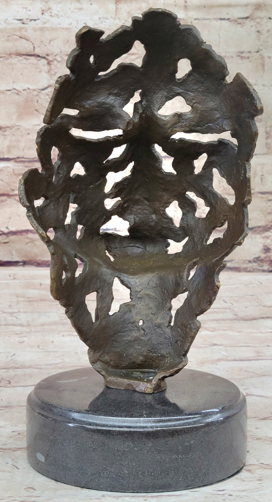 Fine Art Bronze Sculpture Salvador Dali Woman with Face Mask Collectible Statue
