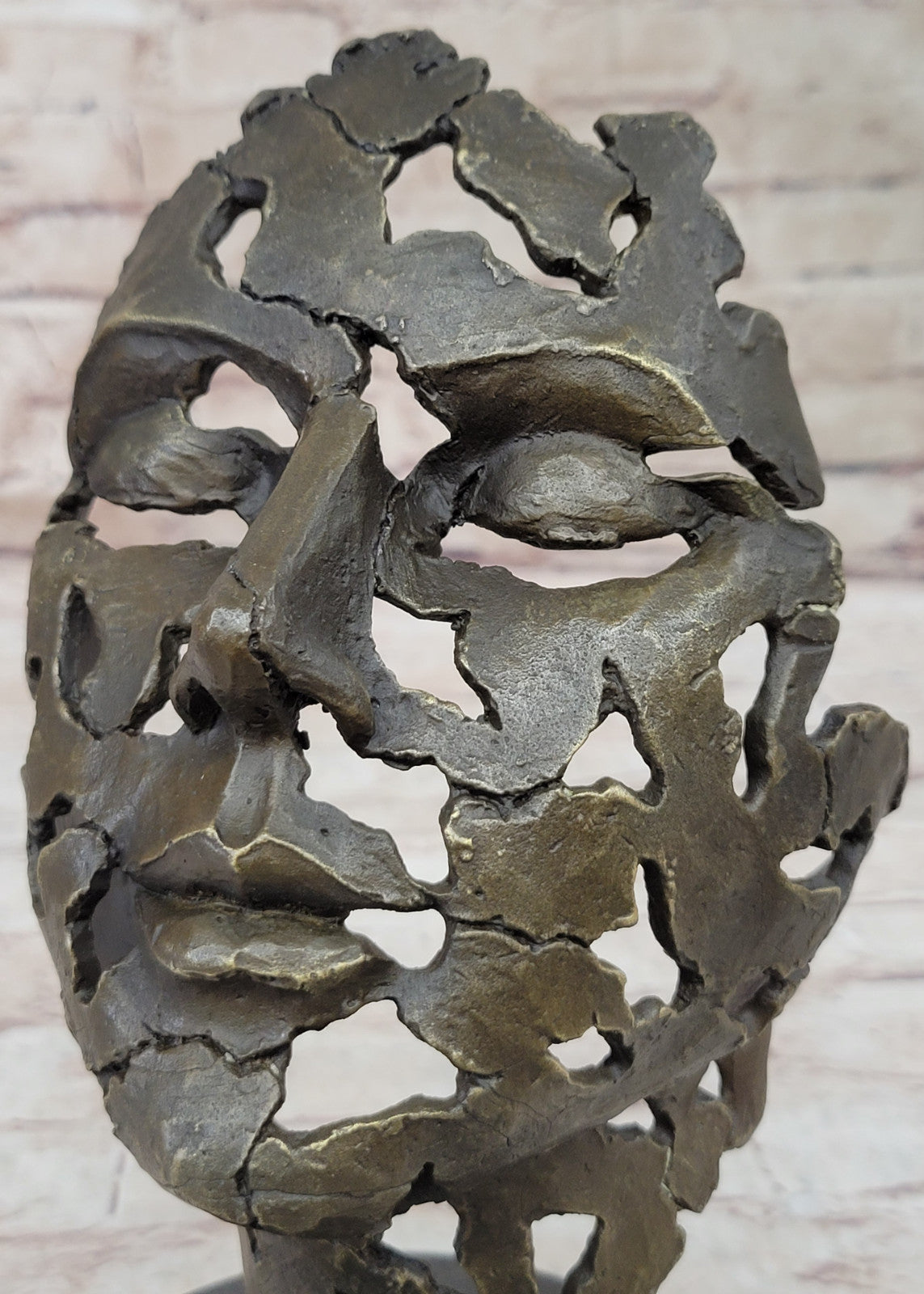 Fine Art Bronze Sculpture Salvador Dali Woman with Face Mask Collectible Statue