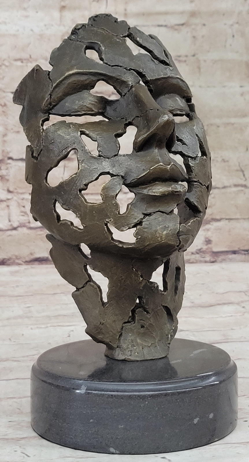 Fine Art Bronze Sculpture Salvador Dali Woman with Face Mask Collectible Statue
