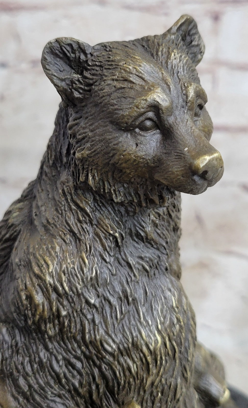Handcrafted bronze sculpture SALE Cub Two Her With Bear Grizzly Original Signed