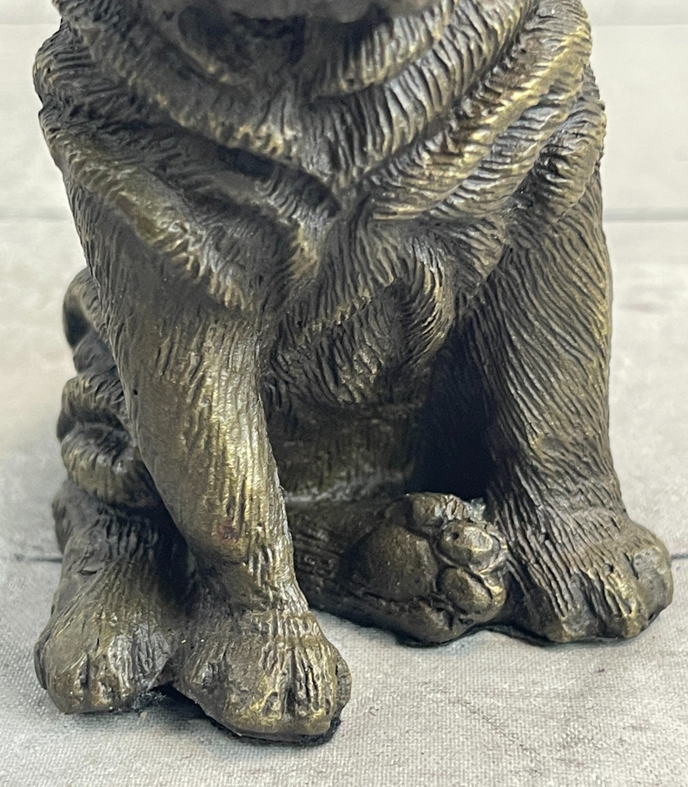 Fine Art Bronze Figurine: Shar Pei Dog - Handcrafted Pet Lover`s Sculpture Artwork