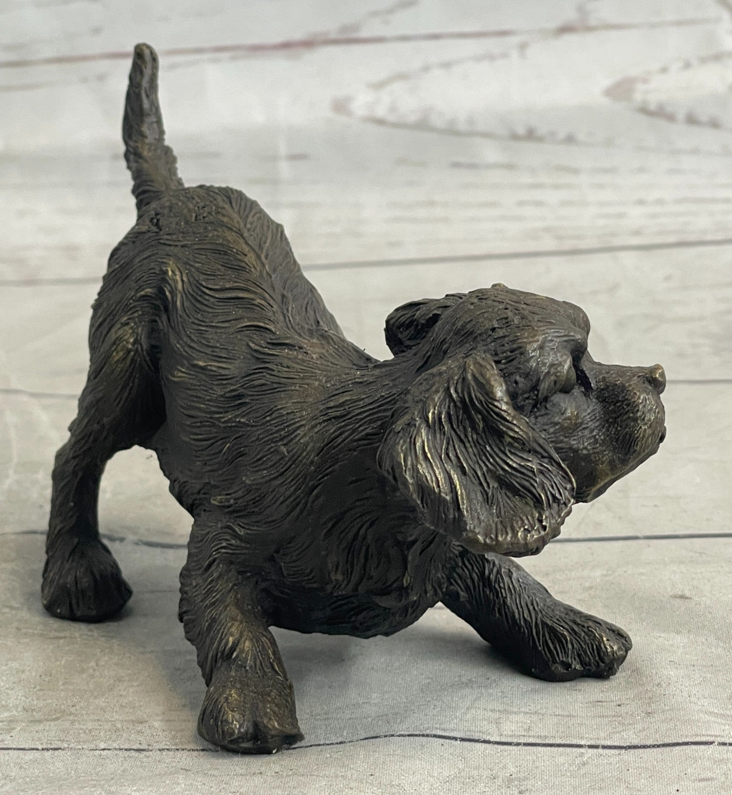 Authentic Williams Artwork: Bronze Cavalier King Charles Spaniel Dog Figurine