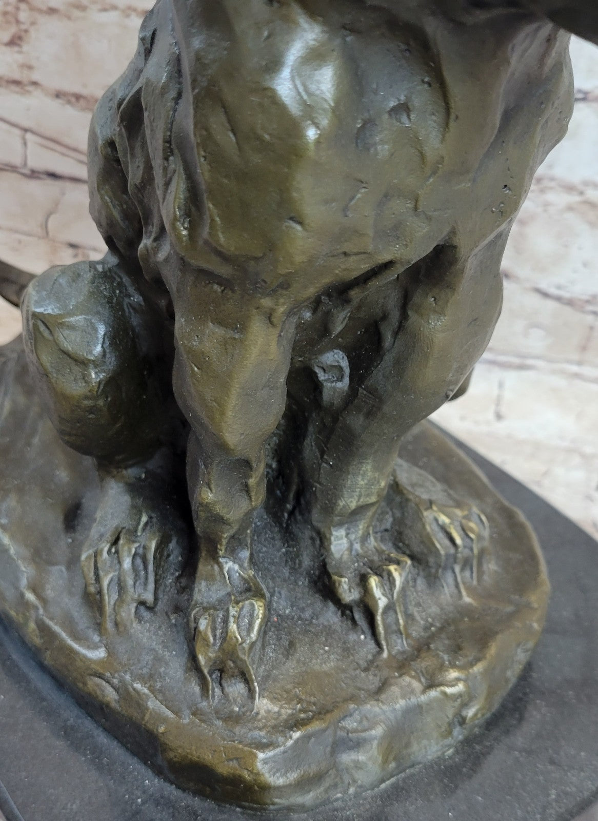 Contemporary Lion King - Abstract Bronze Wildlife Sculpture Figurine Lost wax Art