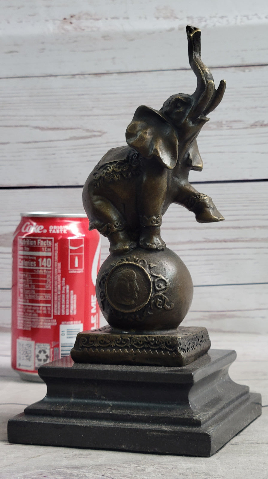 Gorgeous Bronze Elephant Figurine Sculpture Statue Art African Signed Bugatti