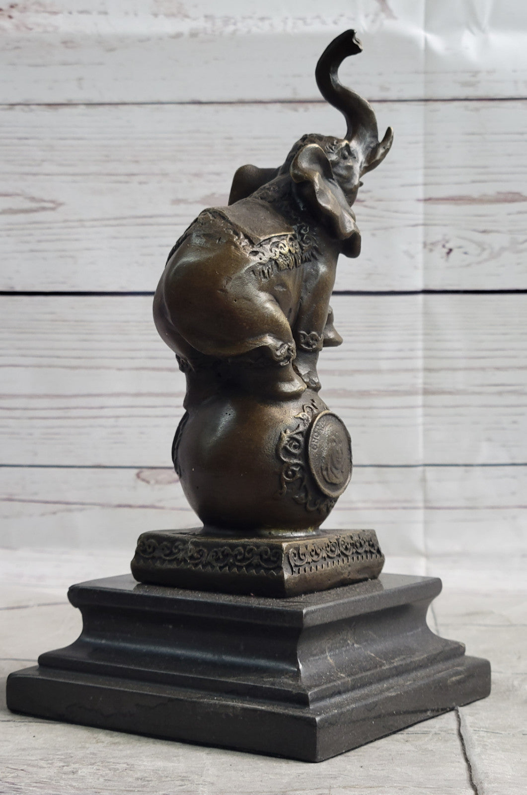 Gorgeous Bronze Elephant Figurine Sculpture Statue Art African Signed Bugatti