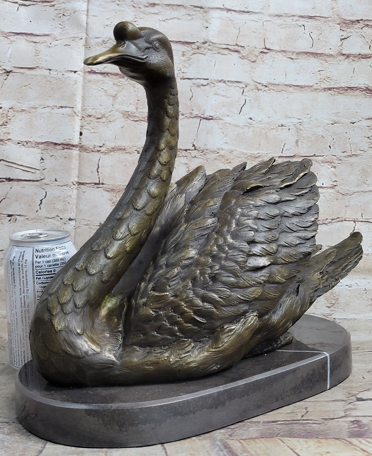 Handcrafted Chinese Love Fengshui Copper Bronze Swan Duck Figures Hot Cast Sale
