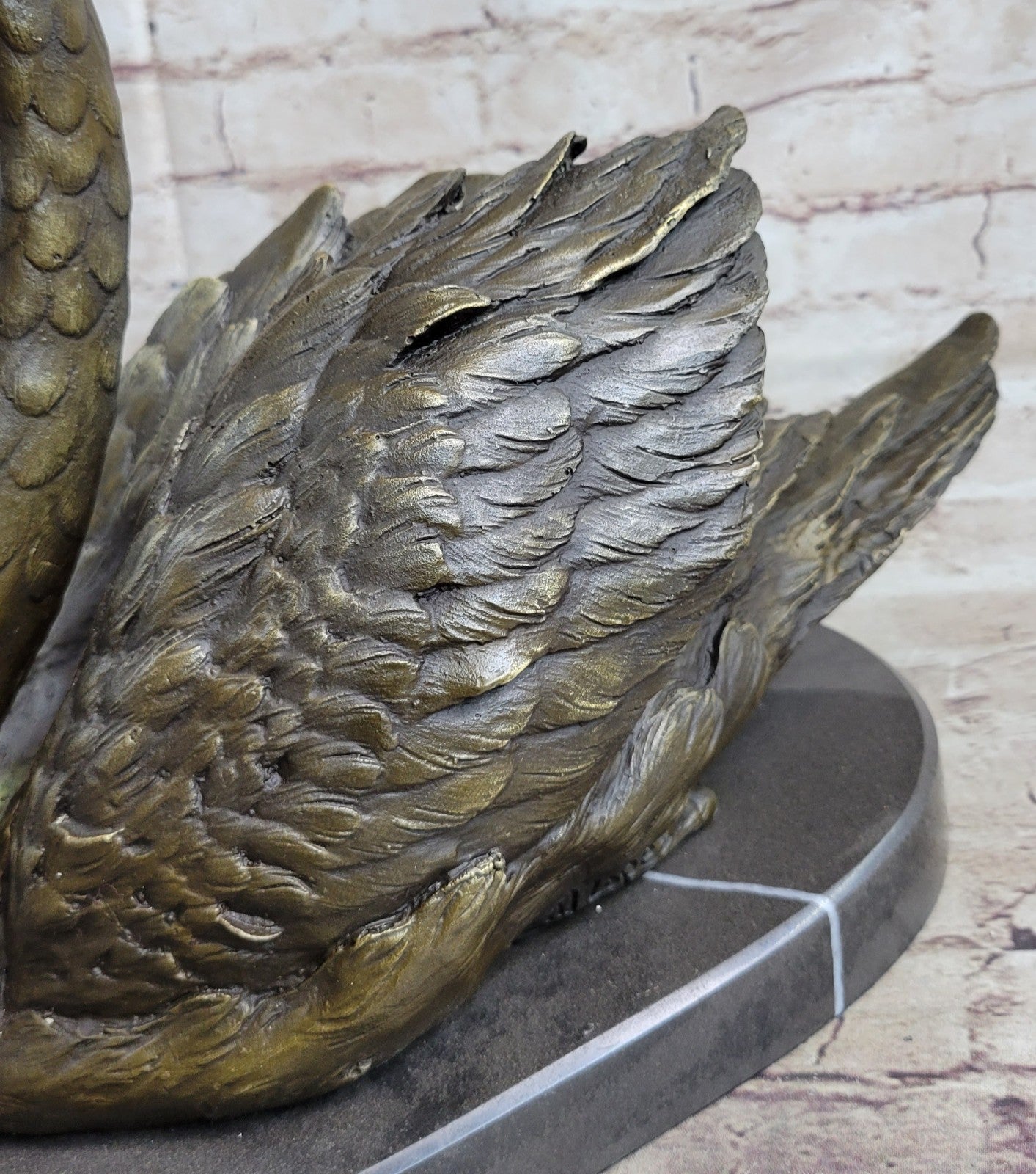 Handcrafted Chinese Love Fengshui Copper Bronze Swan Duck Figures Hot Cast Sale