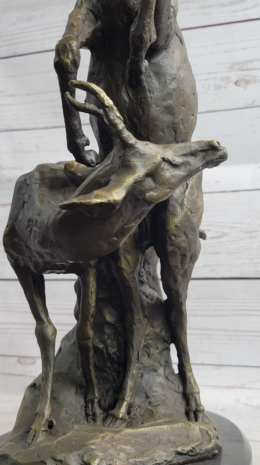 Handcrafted Bronze Sculpture: Captivating Pair of Gazelle Antelope Kudu Statues