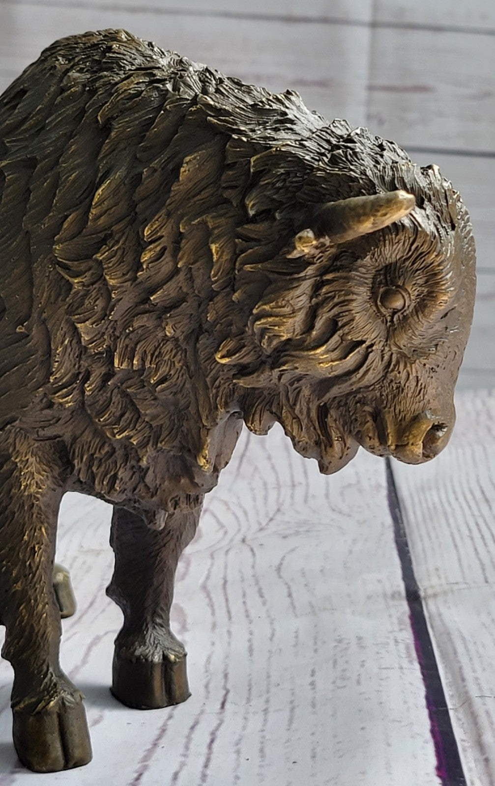 American Buffalo Bison Western Decor Bronze Statue Sculpture Artwork Gift Deal
