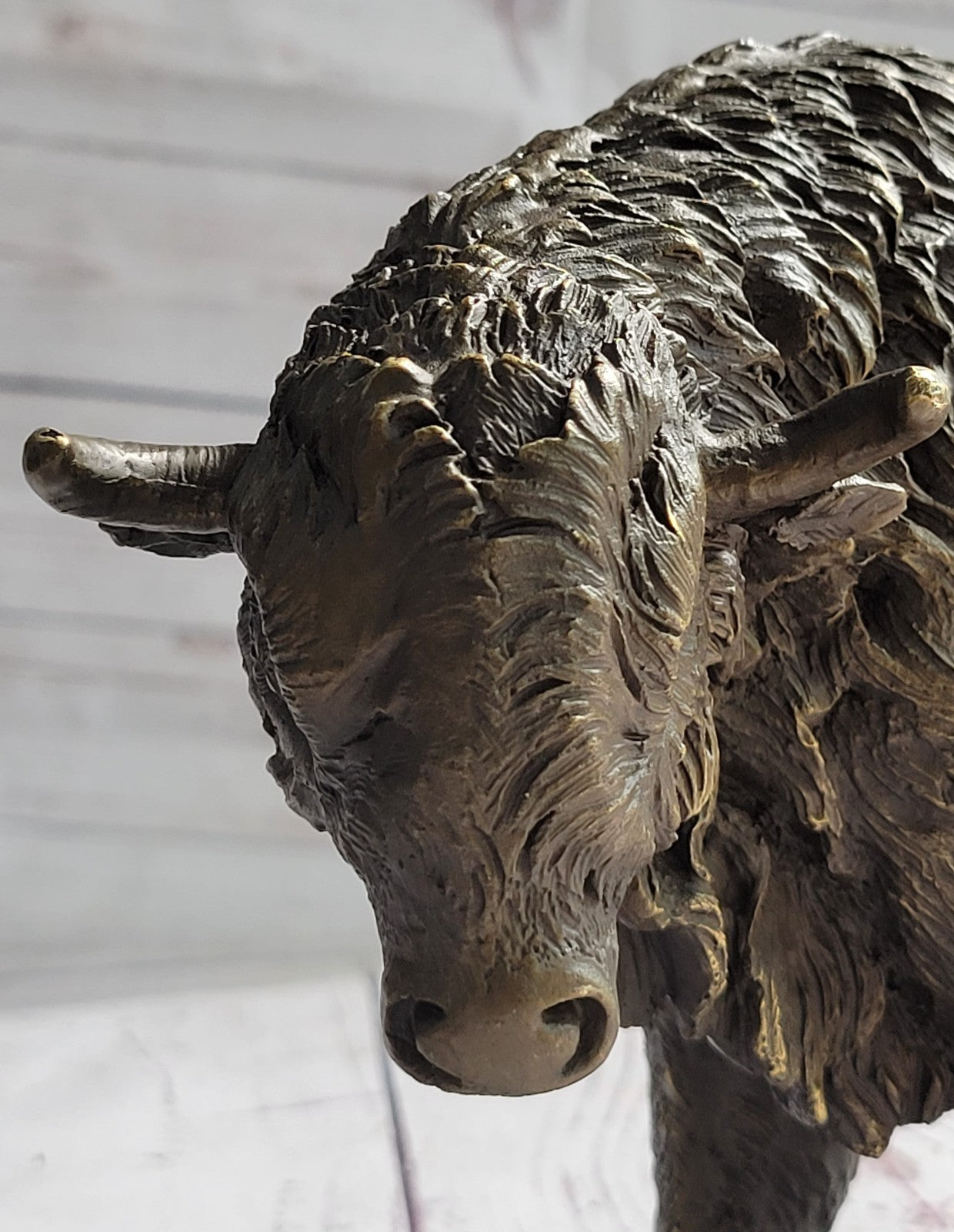 American Buffalo Bison Western Decor Bronze Statue Sculpture Artwork Gift Deal