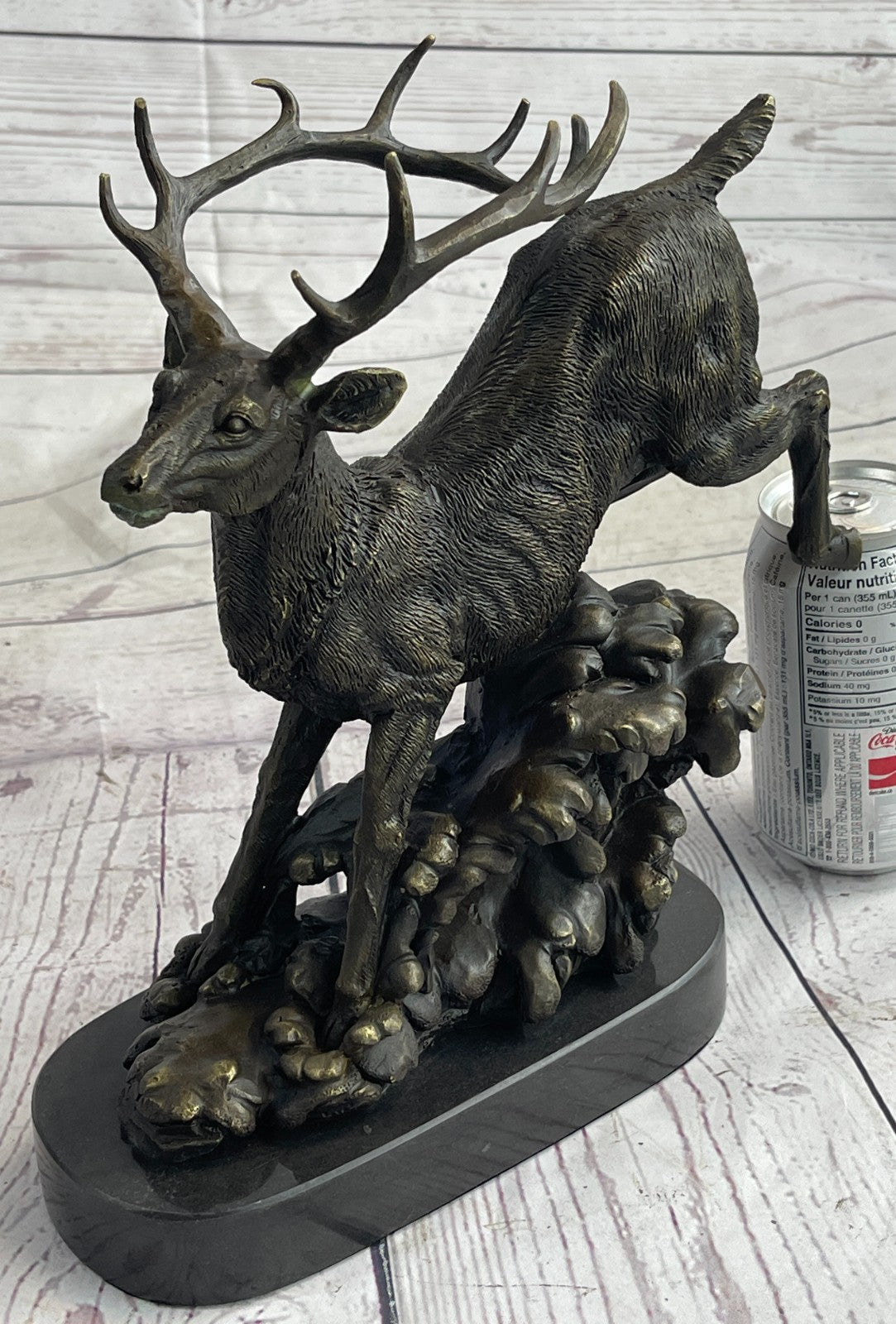 Bugatti Hot Cast Stag Buck Deer Cabin Lodge Decor Bronze Sculpture Figurine Sale