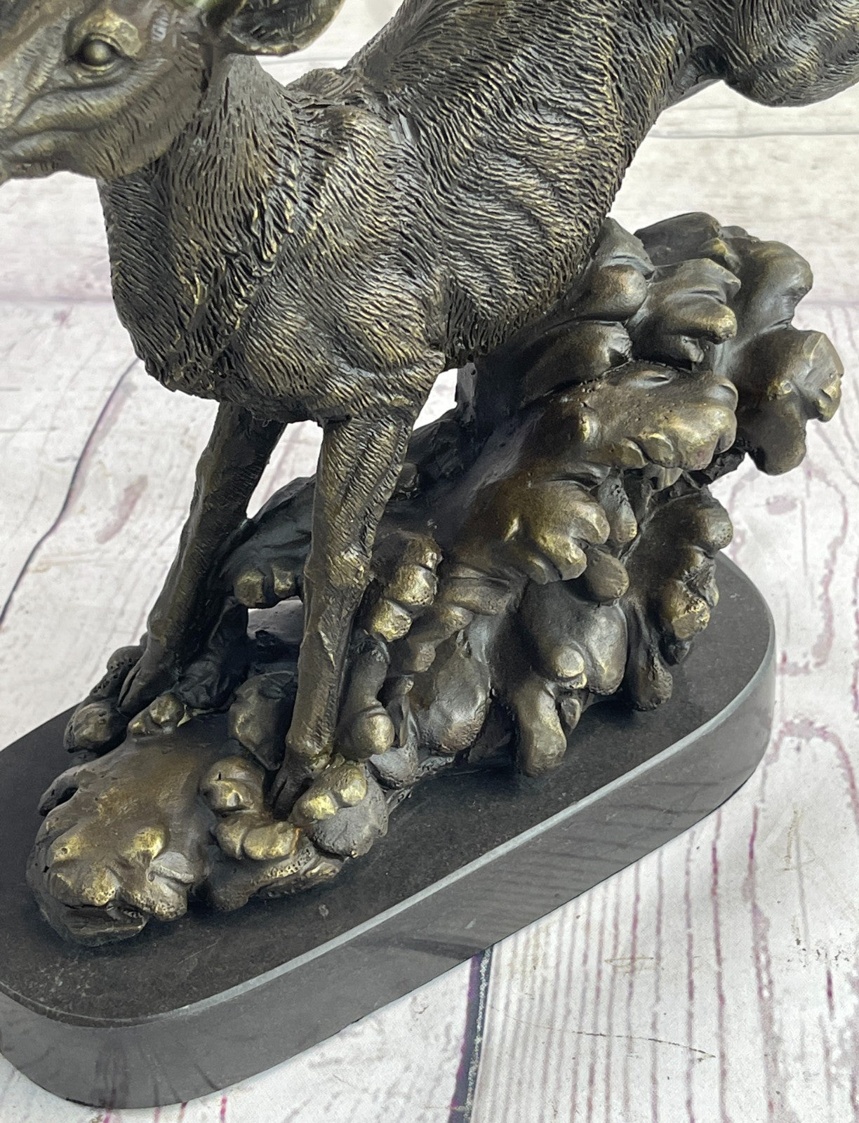 Bugatti Hot Cast Stag Buck Deer Cabin Lodge Decor Bronze Sculpture Figurine Sale
