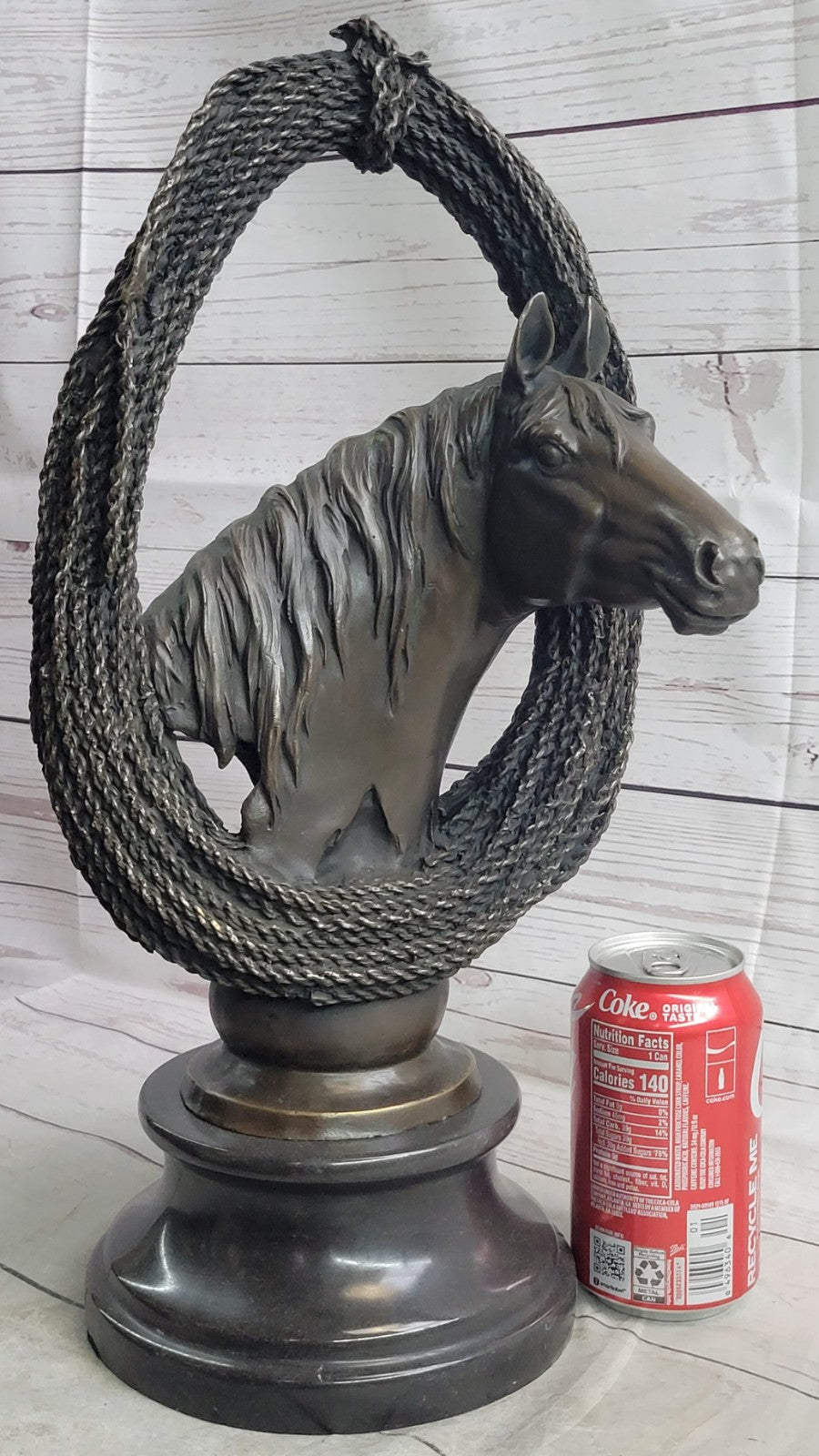 Original Milo Gorgeous Bust Horse Head Bronze Sculpture Art Décor Figurine