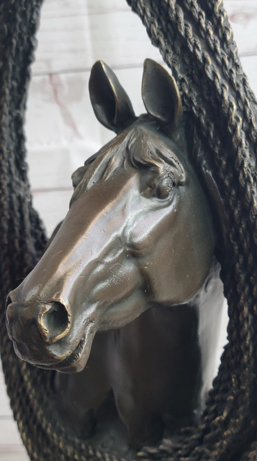 Original Milo Gorgeous Bust Horse Head Bronze Sculpture Art Décor Figurine