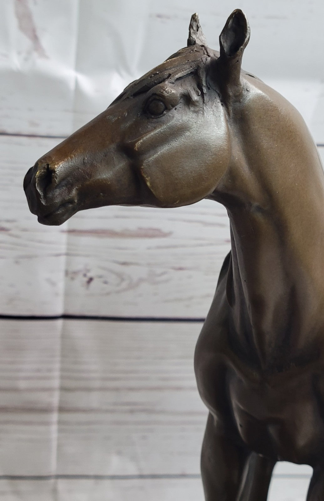 Art Deco Western Art Work Horse Bronze Sculpture Farm Cabin Decoration Figurine