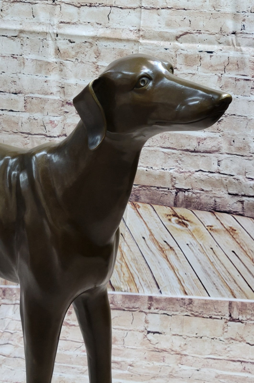 Indoor/ Outdoor Extra Large Whippet  Greyhound Museum Quality Artwork Bronze