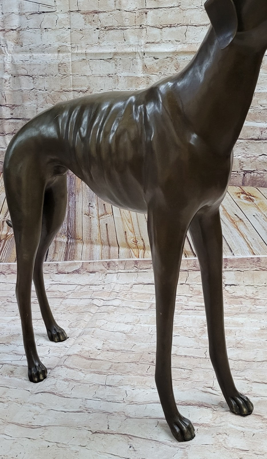 Indoor/ Outdoor Extra Large Whippet  Greyhound Museum Quality Artwork Bronze