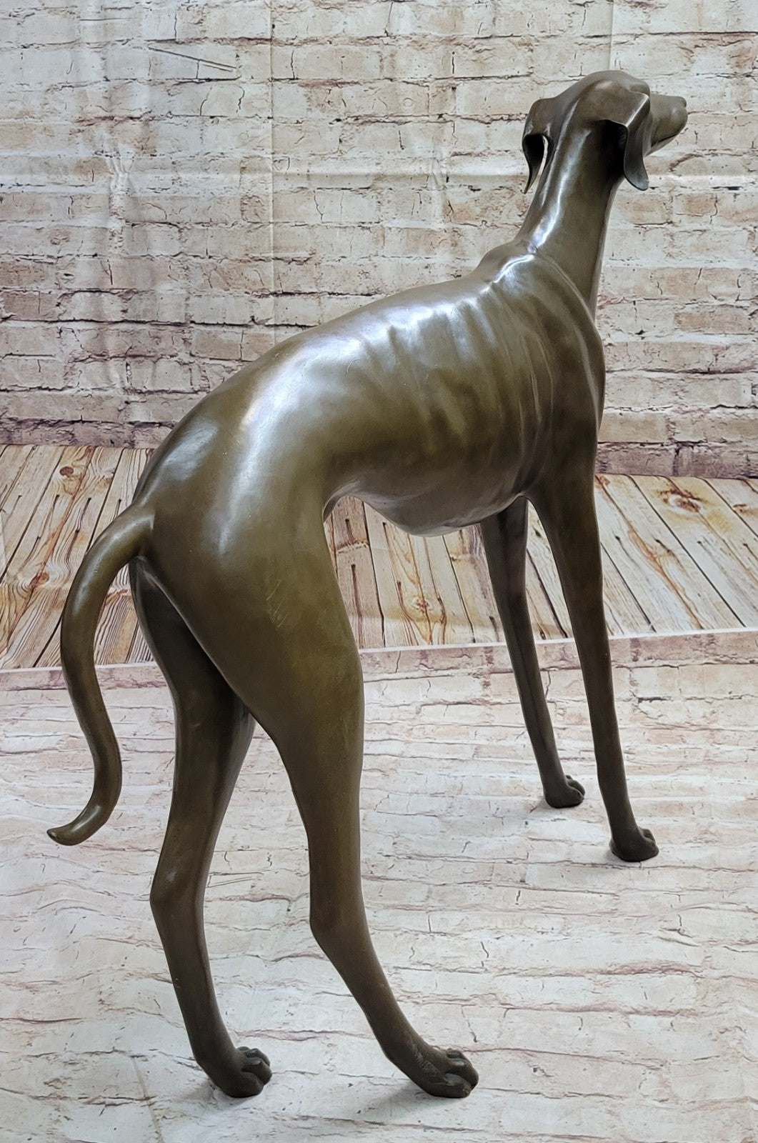 Indoor/ Outdoor Extra Large Whippet  Greyhound Museum Quality Artwork Bronze