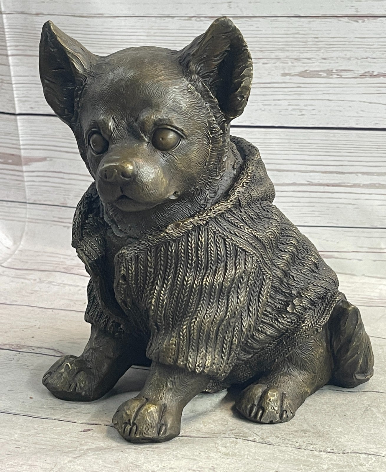 Art Deco Vienna Bronze by Milo Chihuahua Dog Animal Pet Sculpture Home Deco Sale