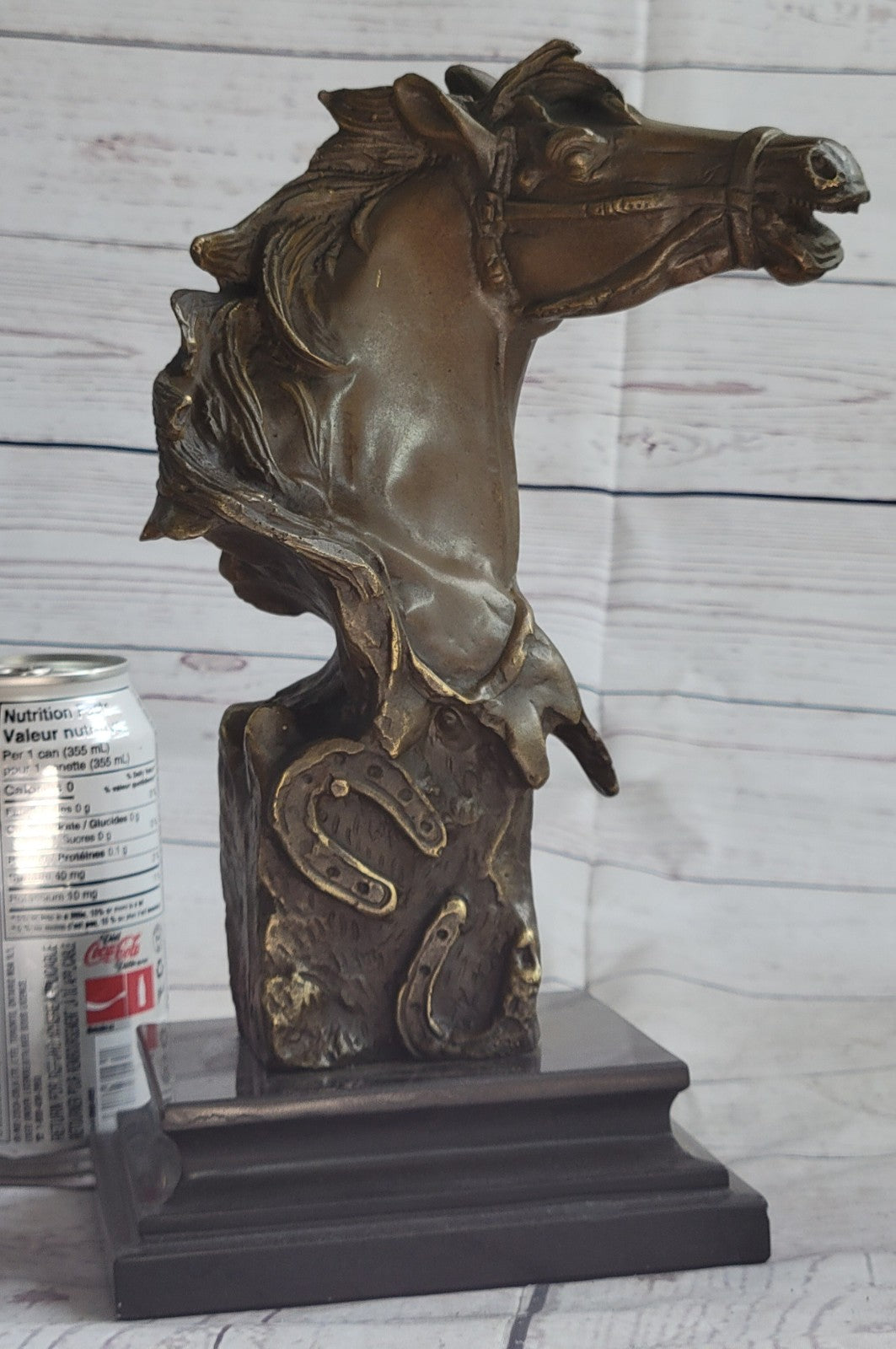 Original Milo Gorgeous Bust Horse Head Bronze Figure Sculpture Art Figurine