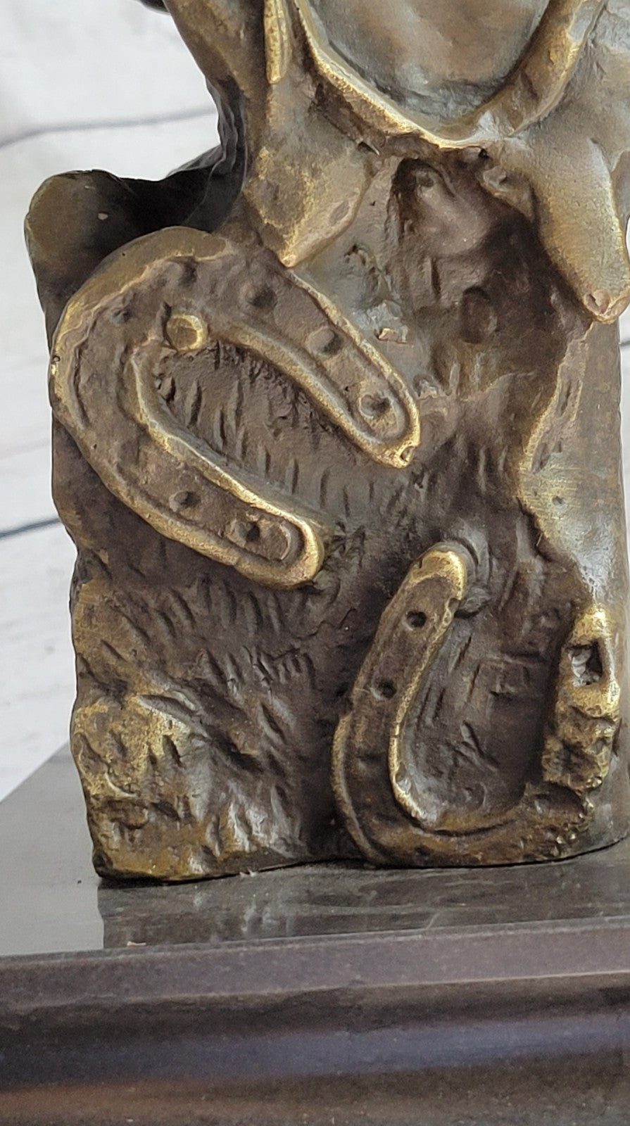 Original Milo Gorgeous Bust Horse Head Bronze Figure Sculpture Art Figurine