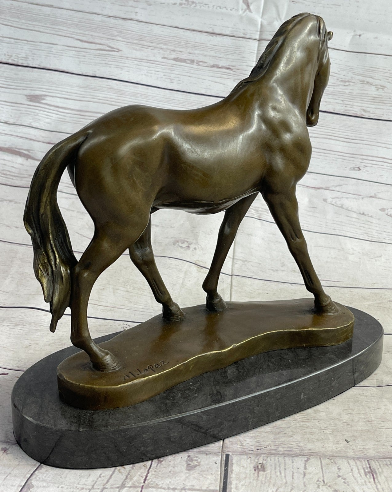 Abstract Horse Bust Bronze Statue Sculpture Modern Art Original Equestrian Deco