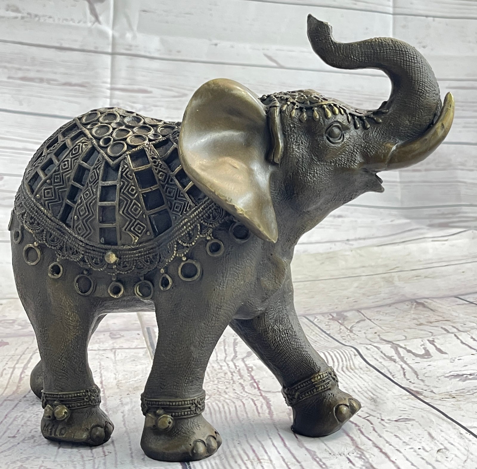 Art Deco Wildlife elephant by Milo Bronze Hot Cast Sculpture Statue Figurine Art